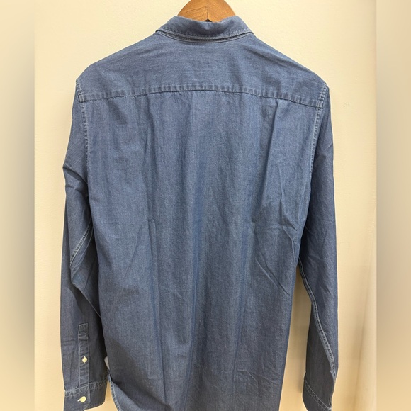 NWOT Z Zegna Light Blue Denim Button Down Shirt - Picture 5 of 5